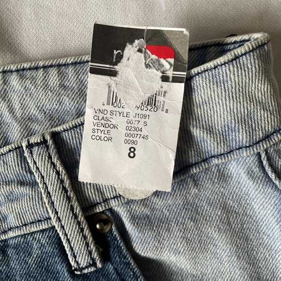 Colorblock Patchwork Blue Jeans Womens Size 8 By Rue21 100% Cotton Straight-Leg - Picture 5 of 10